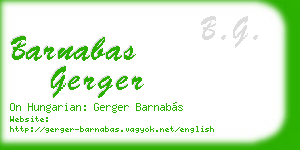 barnabas gerger business card