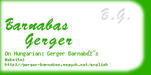 barnabas gerger business card